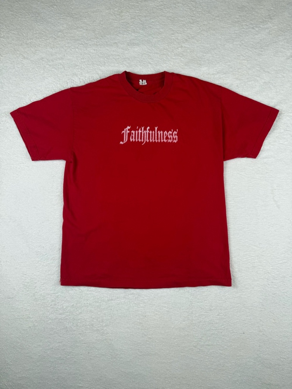 Vintage Alstyle Faithfulness Religious Graphic T Shirt Men’s Large Y2K